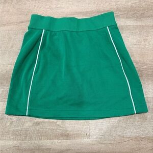 SPANX Vibrant Green Mini Skort with White Trim
